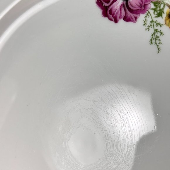 Vintage Bohemia Plate Ceramic Works Czechoslovakia Floral Daisies - Picture 8 of 15